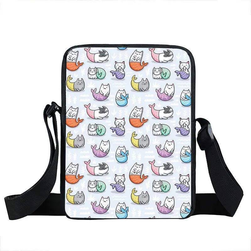 Unicorn Cat Small Crossbody Bag Women Satchel Shoulder Bag