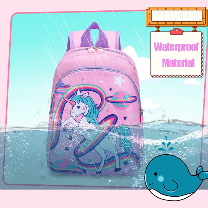Unicorn School Backpack Cartoon Schoolbag for Girls Large Capacity