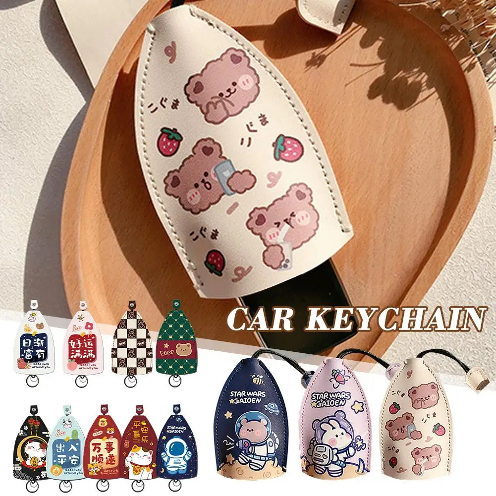 Unisex PU Leather Key Bag Car Key Holder Case