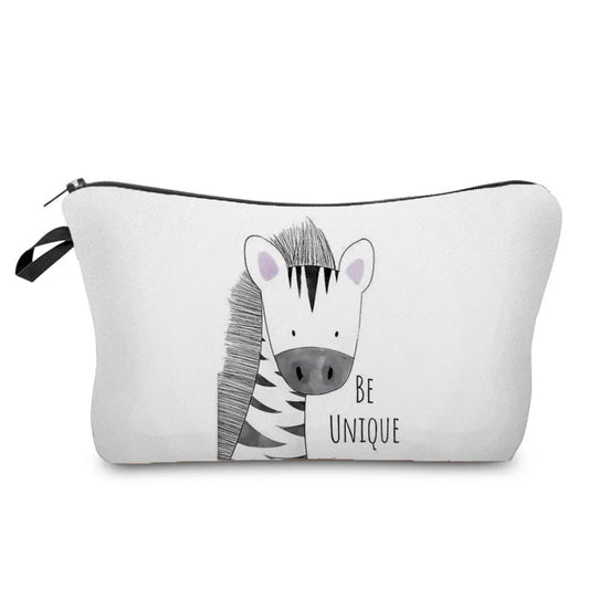 Watercolor Animal Printing Cosmetic Case Woman Cartoon Dinosaur Bear Makeup Bag