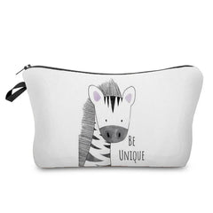 Watercolor Animal Printing Cosmetic Case Woman Cartoon Dinosaur Bear Makeup Bag