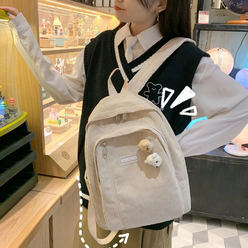Waterproof Nylon Backpack for Women Large Capacity Schoolbag for Girls