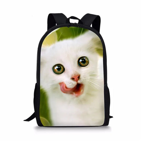Wolf 3D Print School Bags For Girls Boys Back Pack Backpack