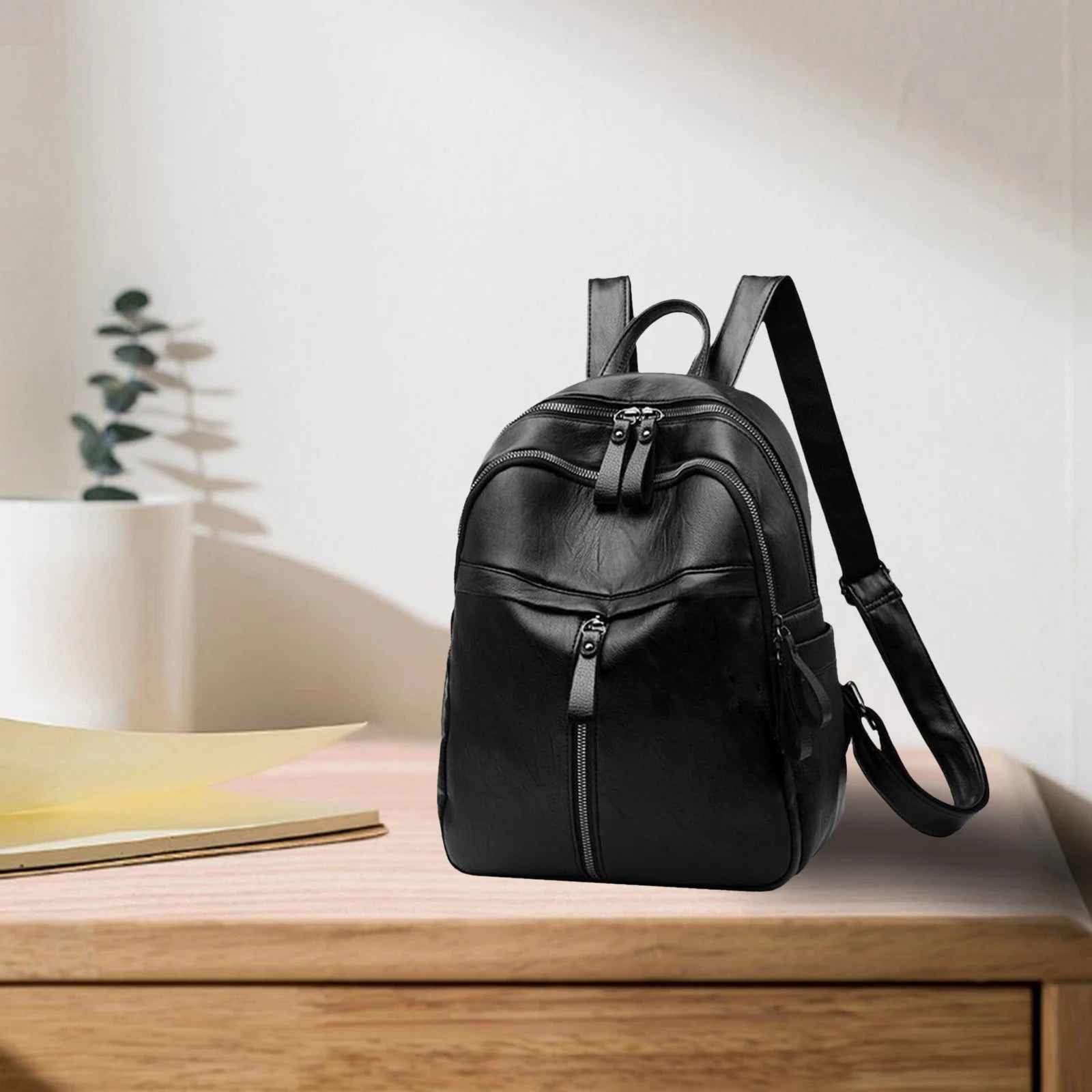 Women Backpack PU Leather Travel Casual Purse Schoolbag Small