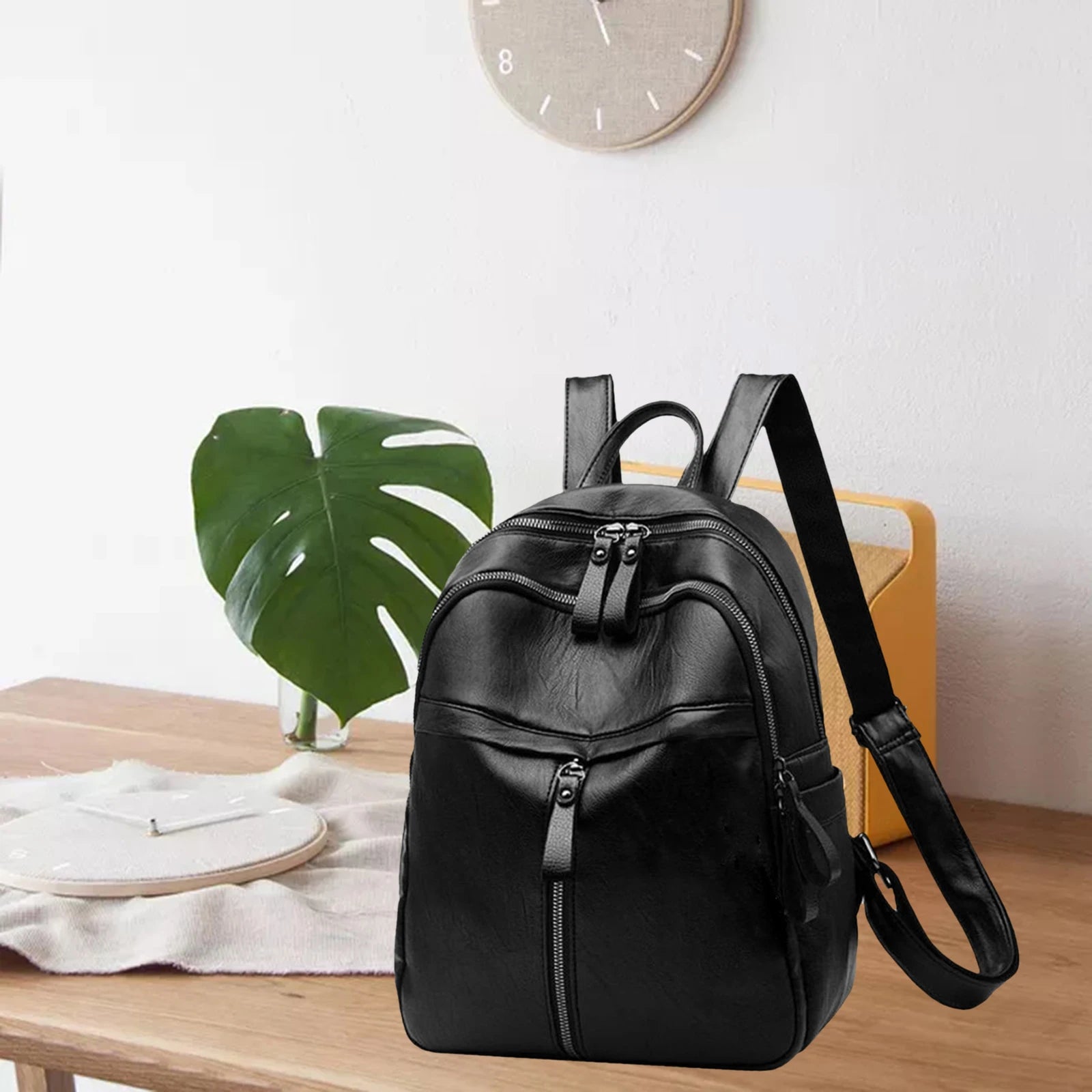 Women Backpack PU Leather Travel Casual Purse Schoolbag Small