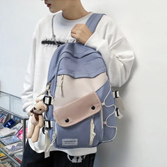 Preppy Style Backpack for Girls Boys Travel Bag