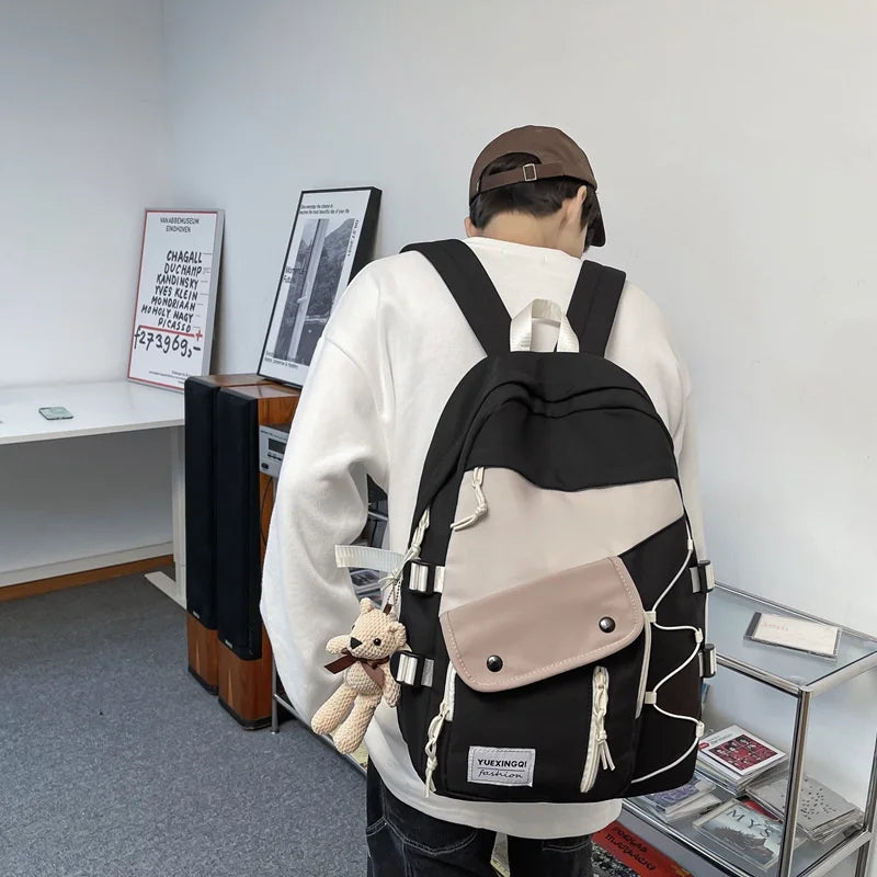Preppy Style Backpack for Girls Boys Travel Bag