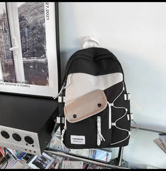 Preppy Style Backpack for Girls Boys Travel Bag