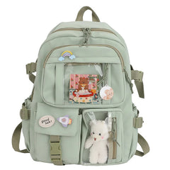 Women Backpacks Waterproof Multi-Pocket Nylon School Backpack for Student