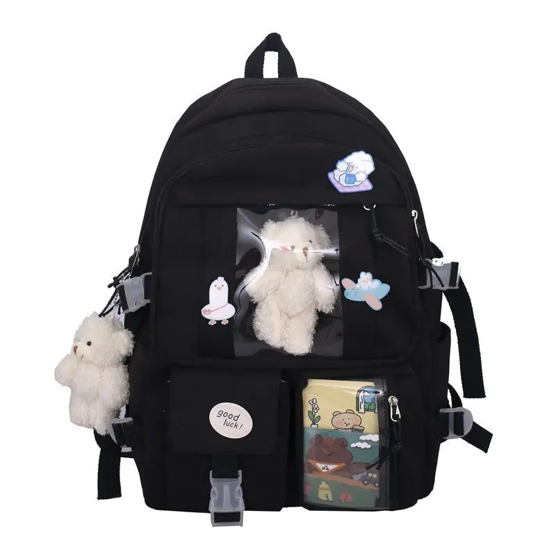 Women Large Capacity Backpack Waterproof Nylon Female Schoolbag