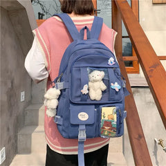 Women Large Capacity Backpack Waterproof Nylon Female Schoolbag