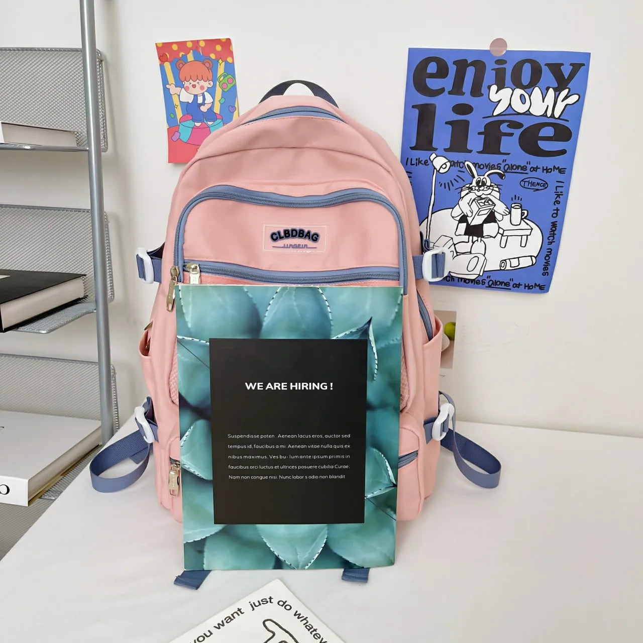Women Multi-Pocket Waterproof School Backpack