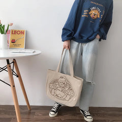 Women's Large Capacity Canvas Tote Handbag