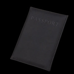 Pink PU Leather Passport Cover with Zipper Pocket