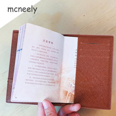 Bear Passport Cover Travel Wallet PU Leather Case