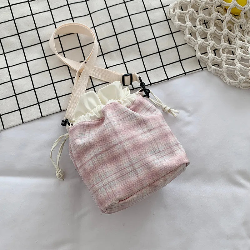 Canvas Bucket Bag Crossbody Shoulder Bag