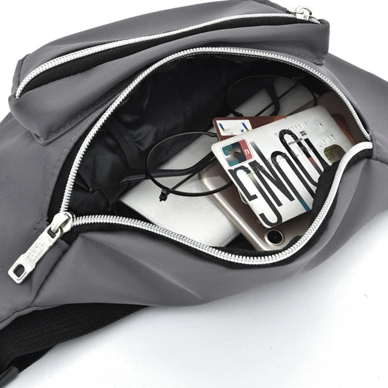 D0LF Nylon Waist Bag Fanny Pack Travel Sling Running Hiking Chest Phone Pouch