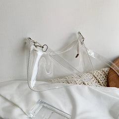 D0LF Vintage Ladies Clear Handbag Hobos Purse Bag