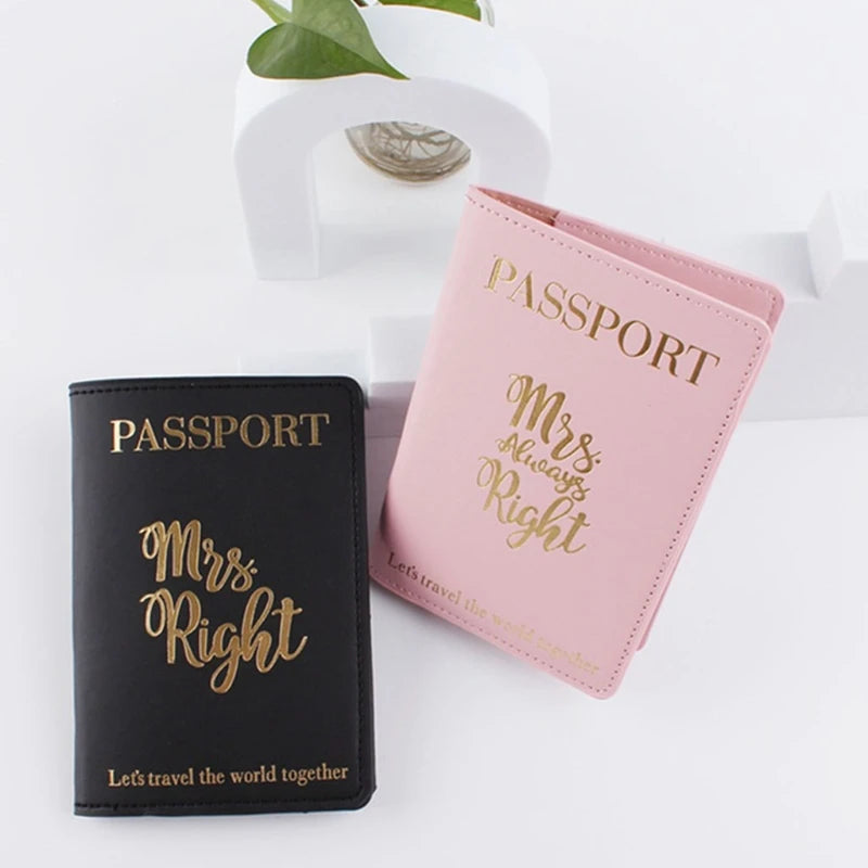 D0LF Couple's Passport Covers & Luggage Tags Set - Ideal Honeymoon Travel Gift