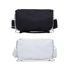 D0LF Nylon Crossbody Bag with Zipper Storage Pouch