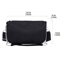D0LF Nylon Crossbody Bag with Zipper Storage Pouch