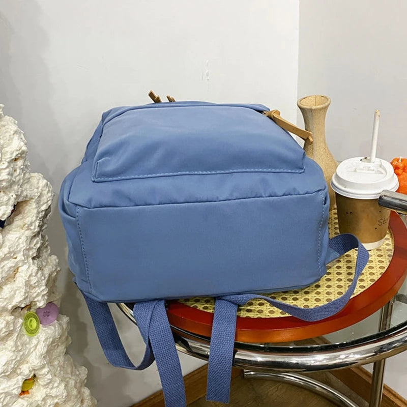 D0LF Women Backpack Nylon Casual Rucksack Large Capacity School Bookbag