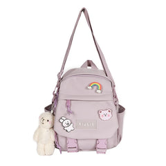 D0LF Women Nylon Backpack Convertible Shoulder Bags