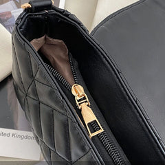 D0LF Shoulder Bag Thick Chain Quilted Handbag Women Clutch Bag
