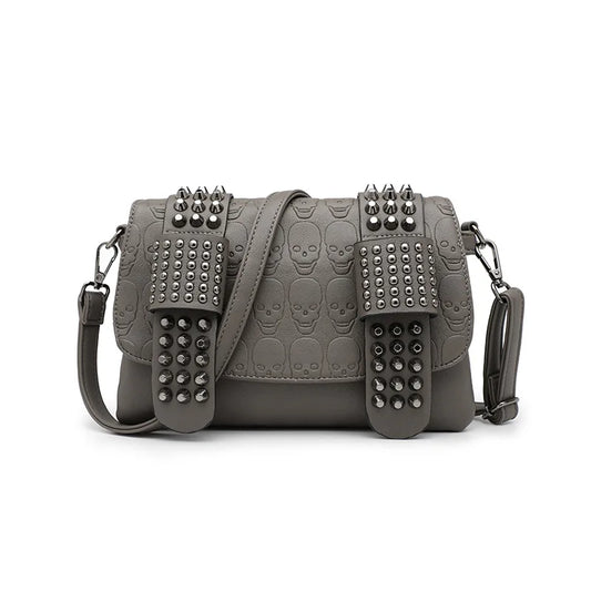 Skull Rivet Shoulder Bag Punk Style Crossbody Bags for Women