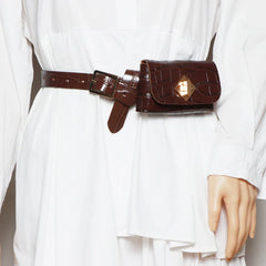 Vintage Lock Belt Bag Mini Waist Purse ZM1075