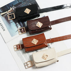 Vintage Lock Belt Bag Mini Waist Purse ZM1075