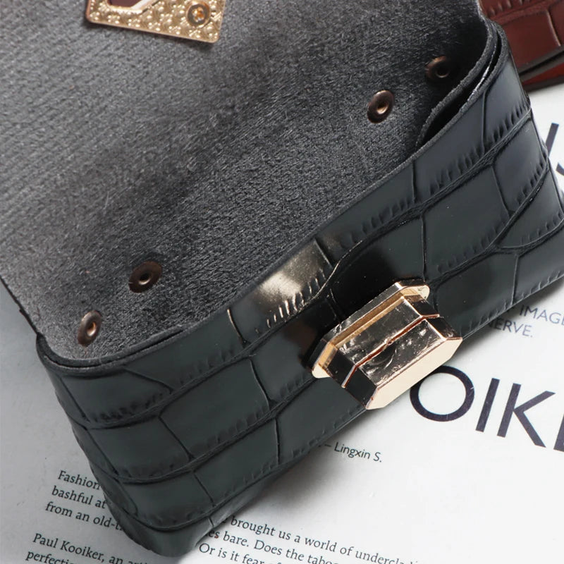 Vintage Lock Belt Bag Mini Waist Purse ZM1075