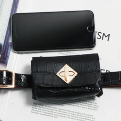 Vintage Lock Belt Bag Mini Waist Purse ZM1075