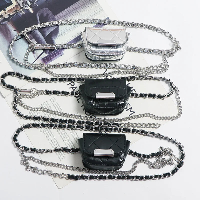 Chain Belt Bag Accessories Detachable Mini Small Waist Bag for Women