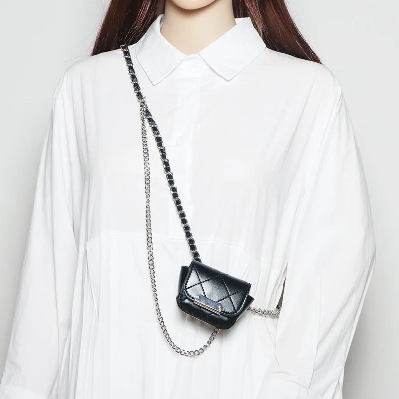 Chain Belt Bag Accessories Detachable Mini Small Waist Bag for Women