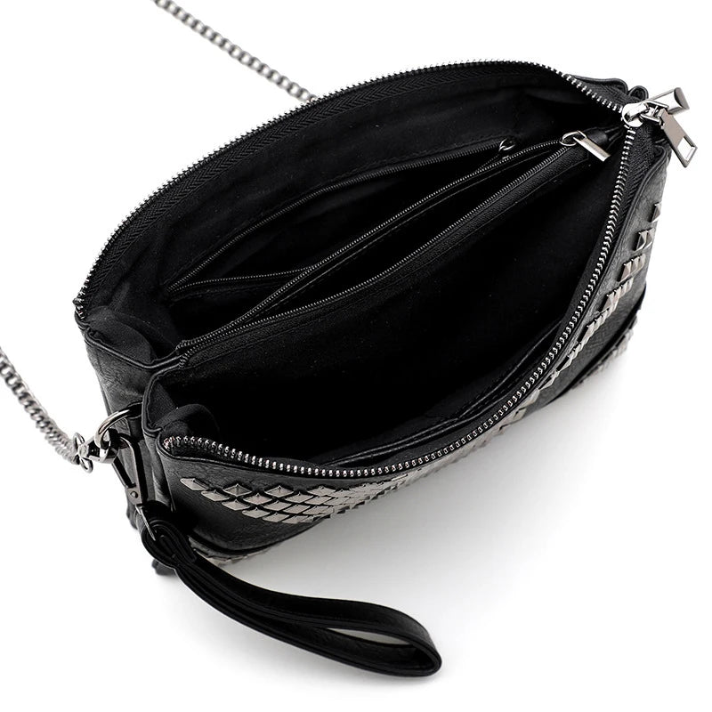Rivet Envelope Bag Chain Shoulder Clutch for Women ZM0927