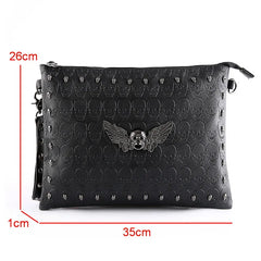 Punk Skull Rivet Clutch Bag Ghost Party Bag Women Shoulder Bag