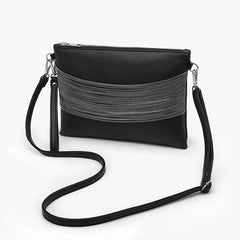 Soft Leather Crossbody Bag with Tassel Chain for Women
