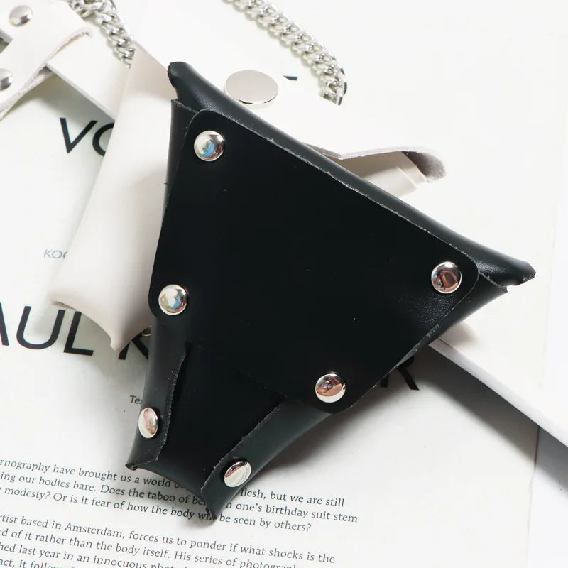 Triangular Buckle Thin Belt Bag Women's Fanny Pack