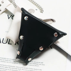 Triangular Buckle Thin Belt Bag Women's Fanny Pack