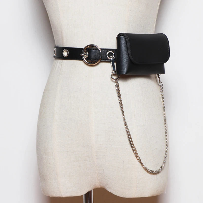 Women Waist Bag Chain Female Purse Bag Bum Sac Banane ZM1007