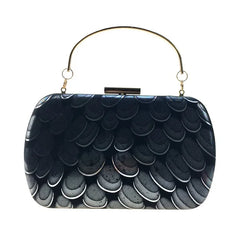 DAIWEI Women's Formal Wedding Evening Clutch with Diamonds PU Leather LACE