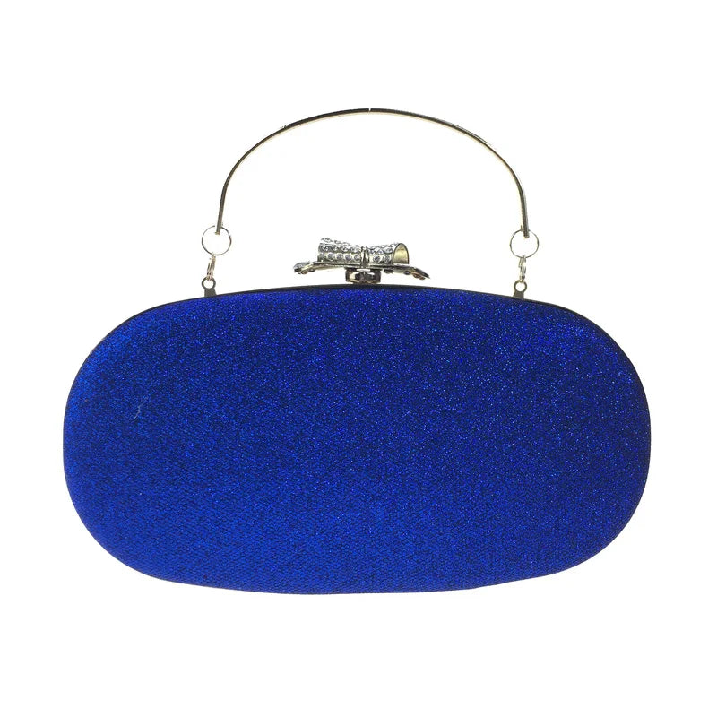 DAIWEI Women's Evening Bag with Diamonds SILVER