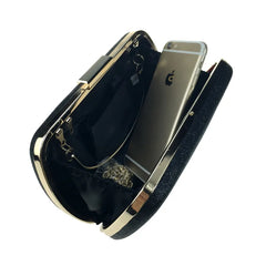 DAIWEI Women's Evening Clutch with Diamonds PU Leather Bag