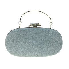 DAIWEI Women's Evening Bag with Diamonds SILVER