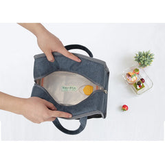 Square Insulated Kids Lunch Bag Portable Thermal Picnic Box
