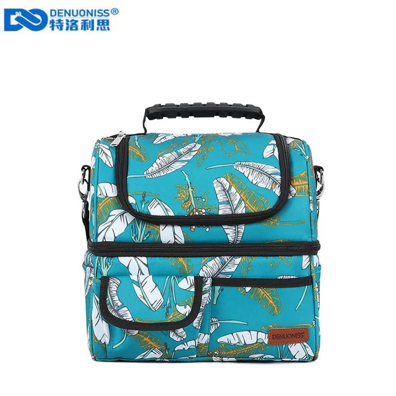 DENUONISS Women Lunch Bag Insulated Thermal Cooler Portable Picnic