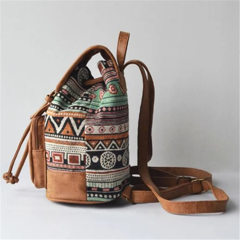 DIDABEAR Women's Backpack Canvas School Bag For Teenagers Girls