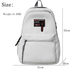Waterproof Nylon Rucksack for College Boys Student Bookbag School Bag