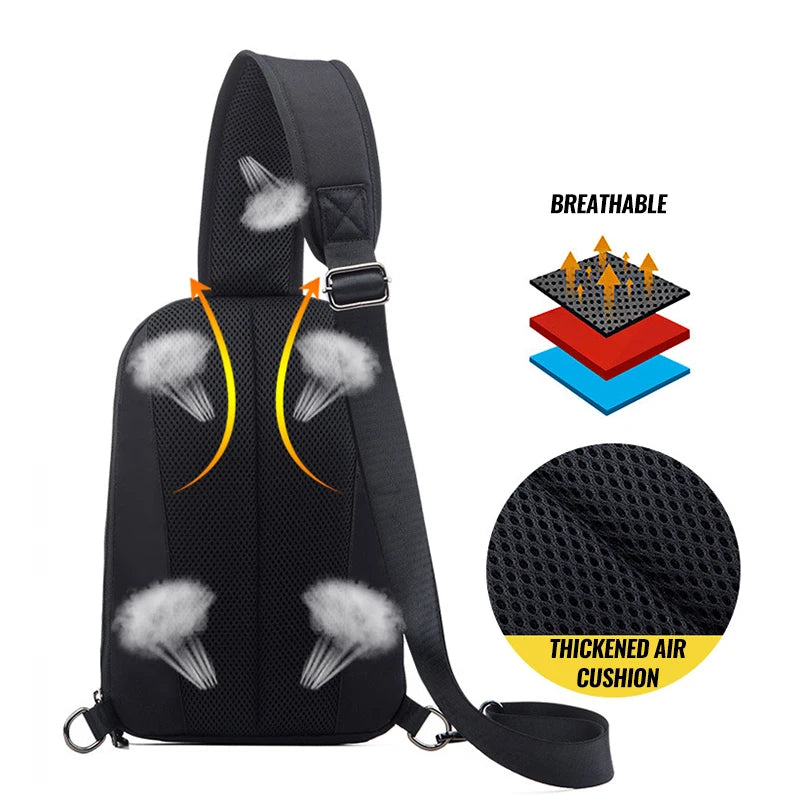 Anti-theft RFID Chest Bag High Splashproof Men's Bag